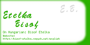 etelka bisof business card